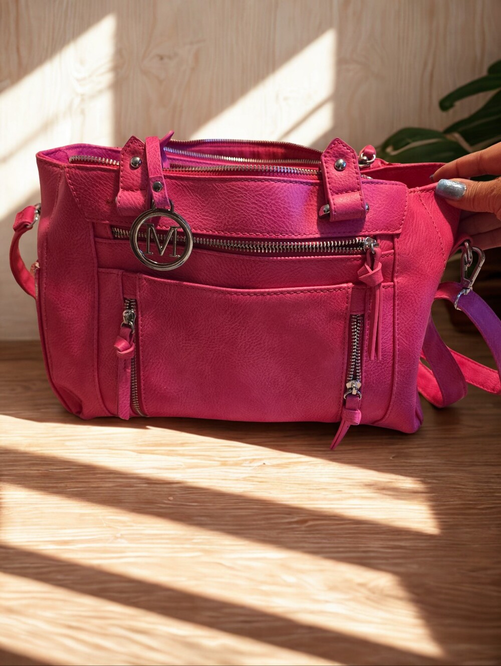 MKF Collection Concealed Carry Crossbody Purse – Hot Pink
